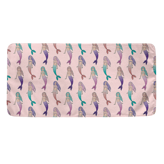 Mermaid Girls Pattern Print Towel