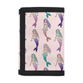 Mermaid Girls Pattern Print Trifold Wallet