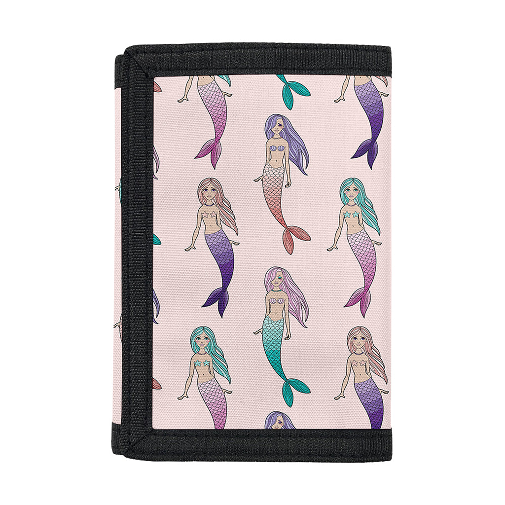 Mermaid Girls Pattern Print Trifold Wallet