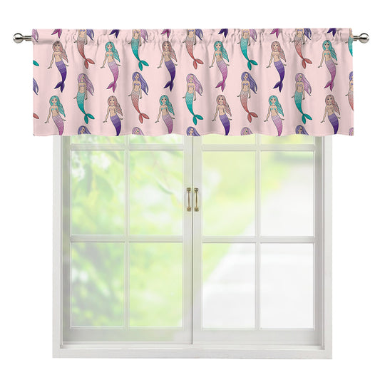 Mermaid Girls Pattern Print Window Valance