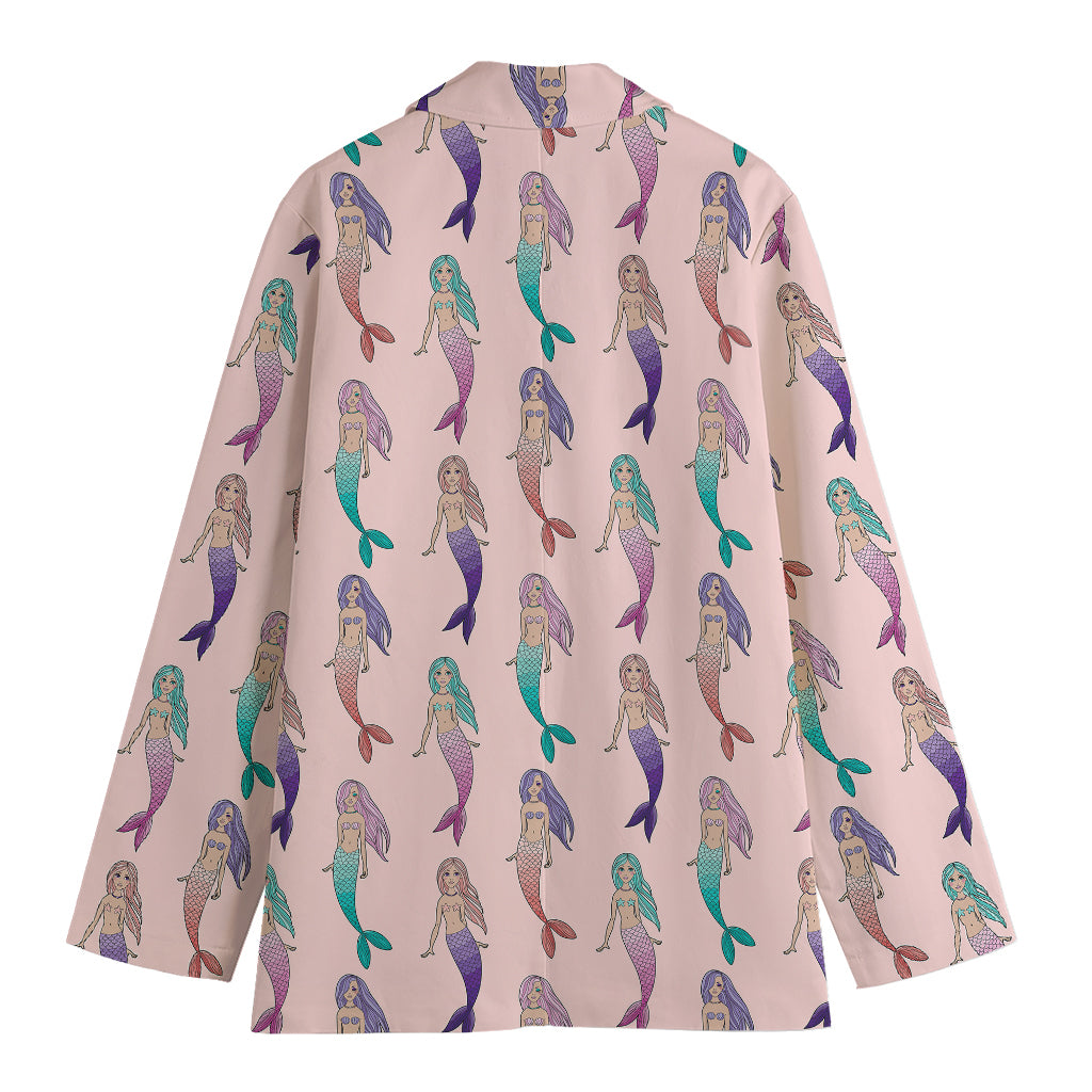 Mermaid Girls Pattern Print Women's Blazer