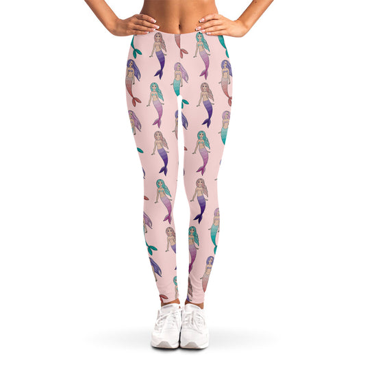 Mermaid Girls Pattern Print Women's Leggings