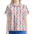 Mermaid Girls Pattern Print Women's Polo Shirt