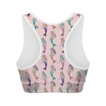 Mermaid Girls Pattern Print Women's Sports Bra