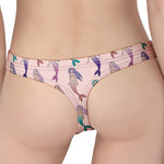 Mermaid Girls Pattern Print Women's Thong