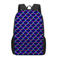 Mermaid Scales Pattern Print 17 Inch Backpack