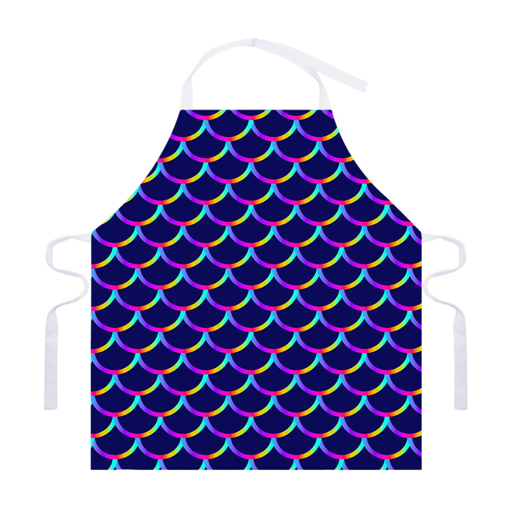 Mermaid Scales Pattern Print Adjustable Apron