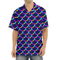 Mermaid Scales Pattern Print Aloha Shirt
