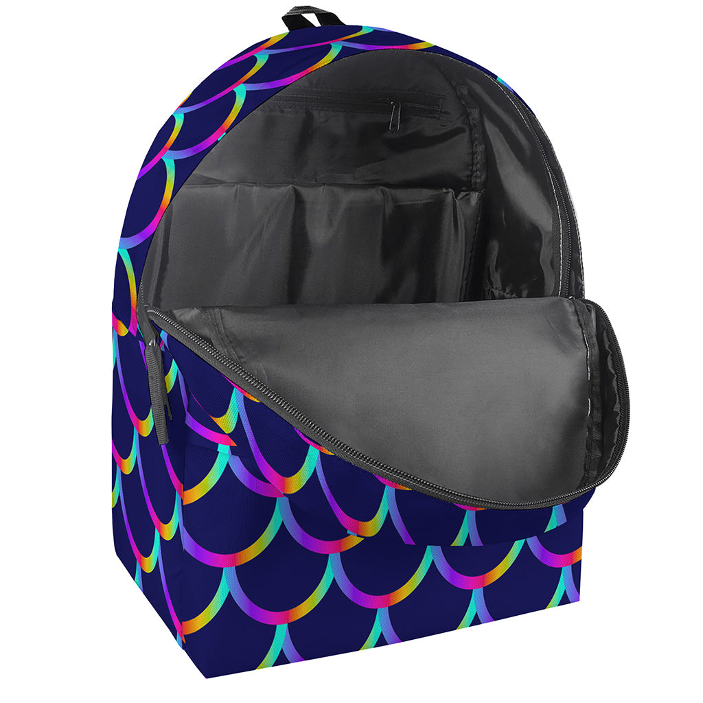 Mermaid Scales Pattern Print Backpack
