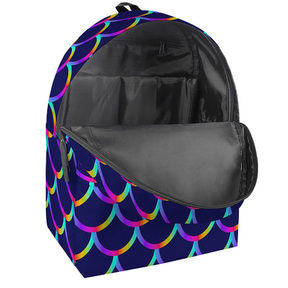 Mermaid Scales Pattern Print Backpack