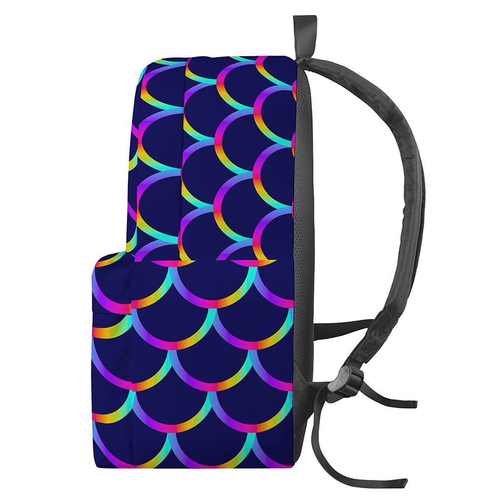 Mermaid Scales Pattern Print Backpack