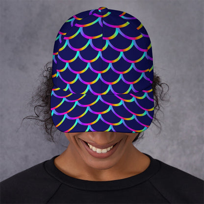 Mermaid Scales Pattern Print Baseball Cap