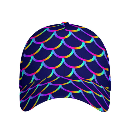 Mermaid Scales Pattern Print Baseball Cap