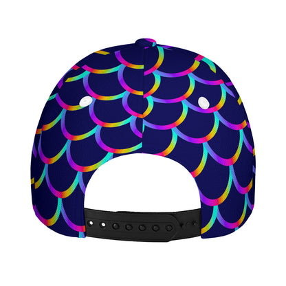 Mermaid Scales Pattern Print Baseball Cap