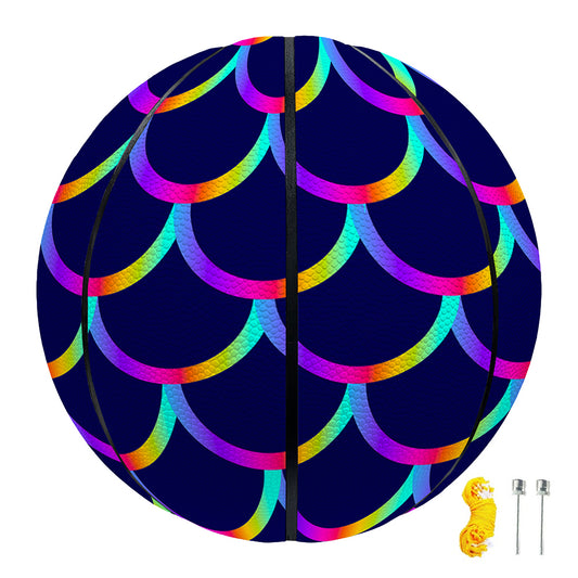 Mermaid Scales Pattern Print Basketball