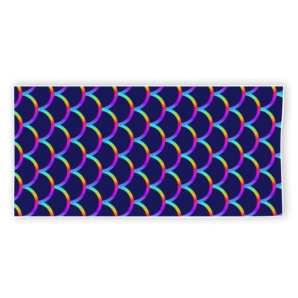 Mermaid Scales Pattern Print Beach Towel