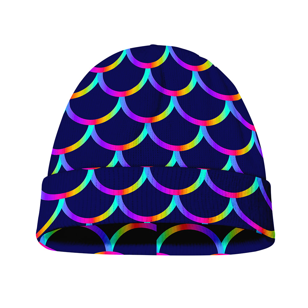 Mermaid Scales Pattern Print Beanie