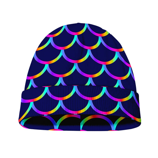 Mermaid Scales Pattern Print Beanie