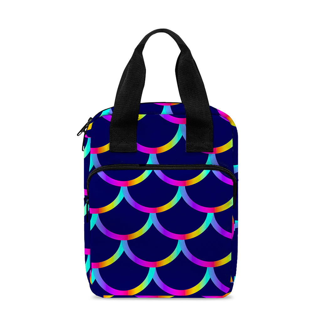 Mermaid Scales Pattern Print Bible Tote Bag