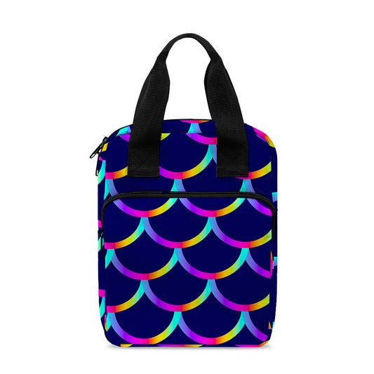 Mermaid Scales Pattern Print Bible Tote Bag