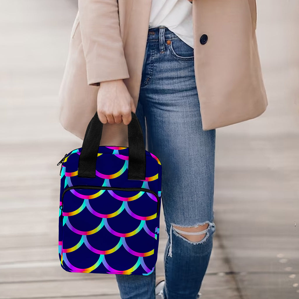 Mermaid Scales Pattern Print Bible Tote Bag