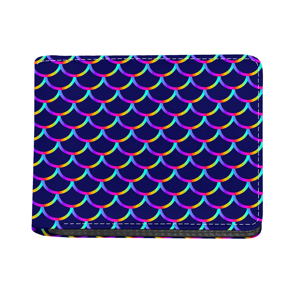 Mermaid Scales Pattern Print Bifold Wallet