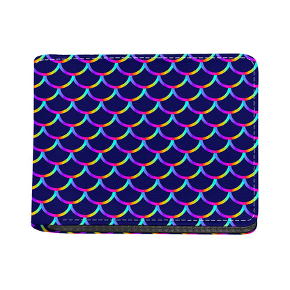 Mermaid Scales Pattern Print Bifold Wallet