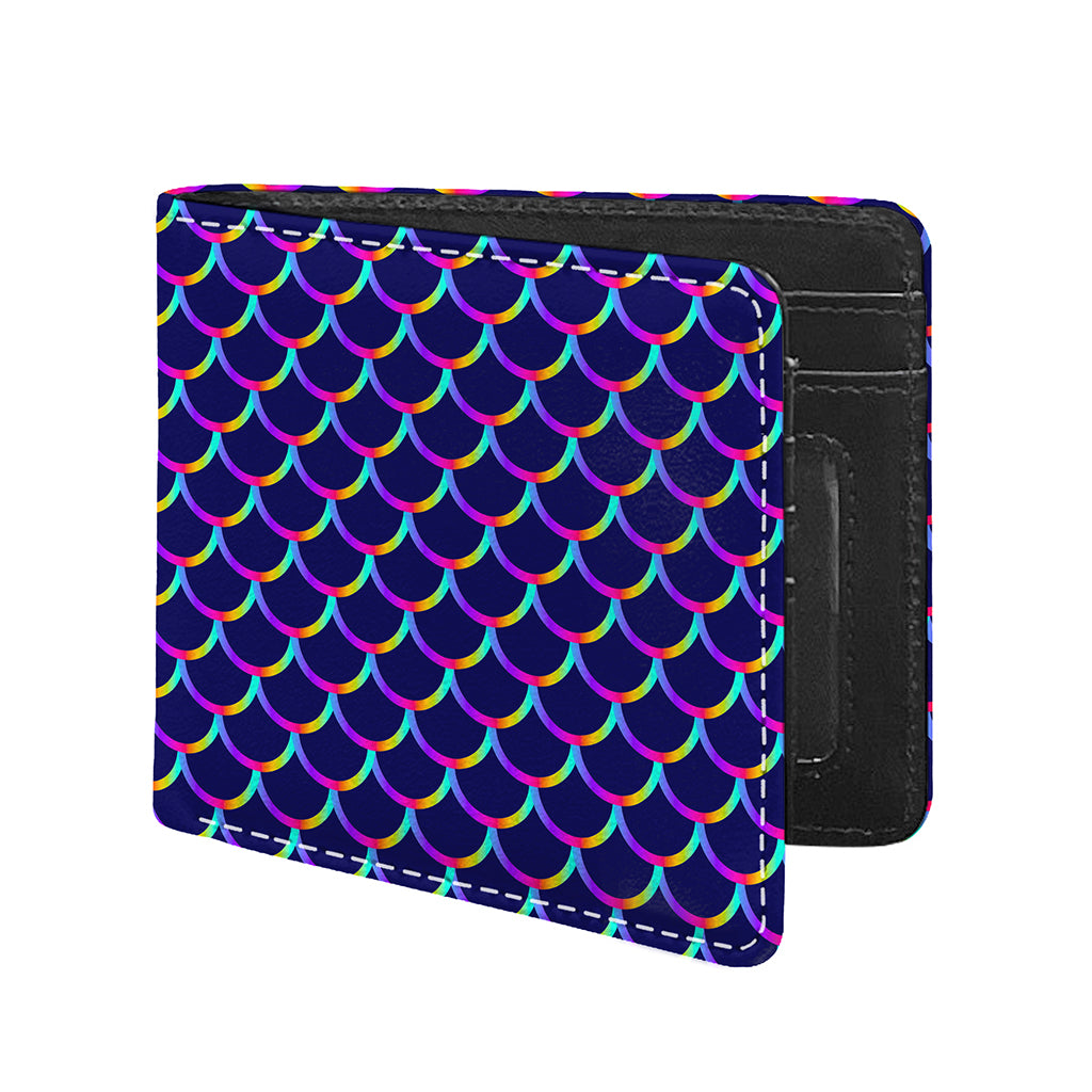 Mermaid Scales Pattern Print Bifold Wallet
