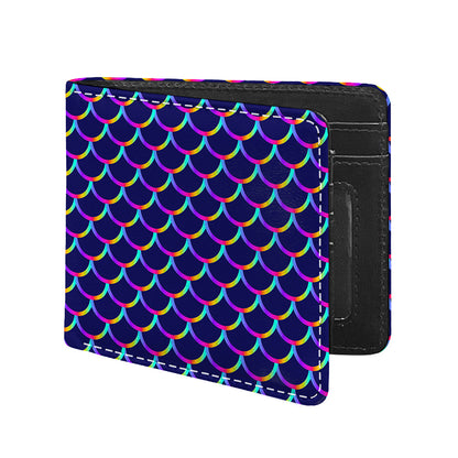 Mermaid Scales Pattern Print Bifold Wallet