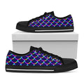 Mermaid Scales Pattern Print Black Low Top Sneakers