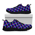 Mermaid Scales Pattern Print Black Running Shoes