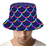 Mermaid Scales Pattern Print Bucket Hat