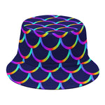 Mermaid Scales Pattern Print Bucket Hat