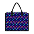 Mermaid Scales Pattern Print Canvas Tote Bag