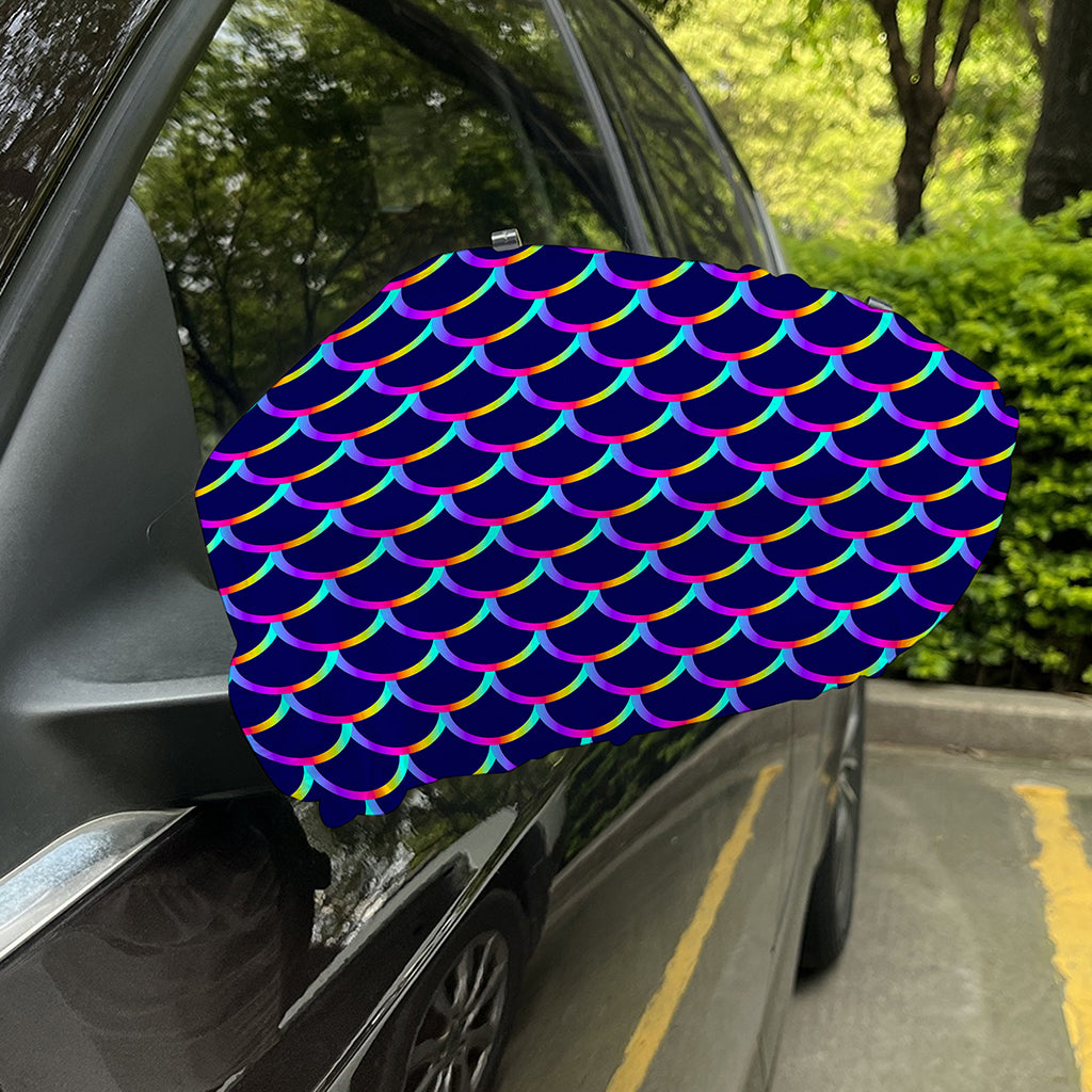 Mermaid Scales Pattern Print Car Side Mirror Covers