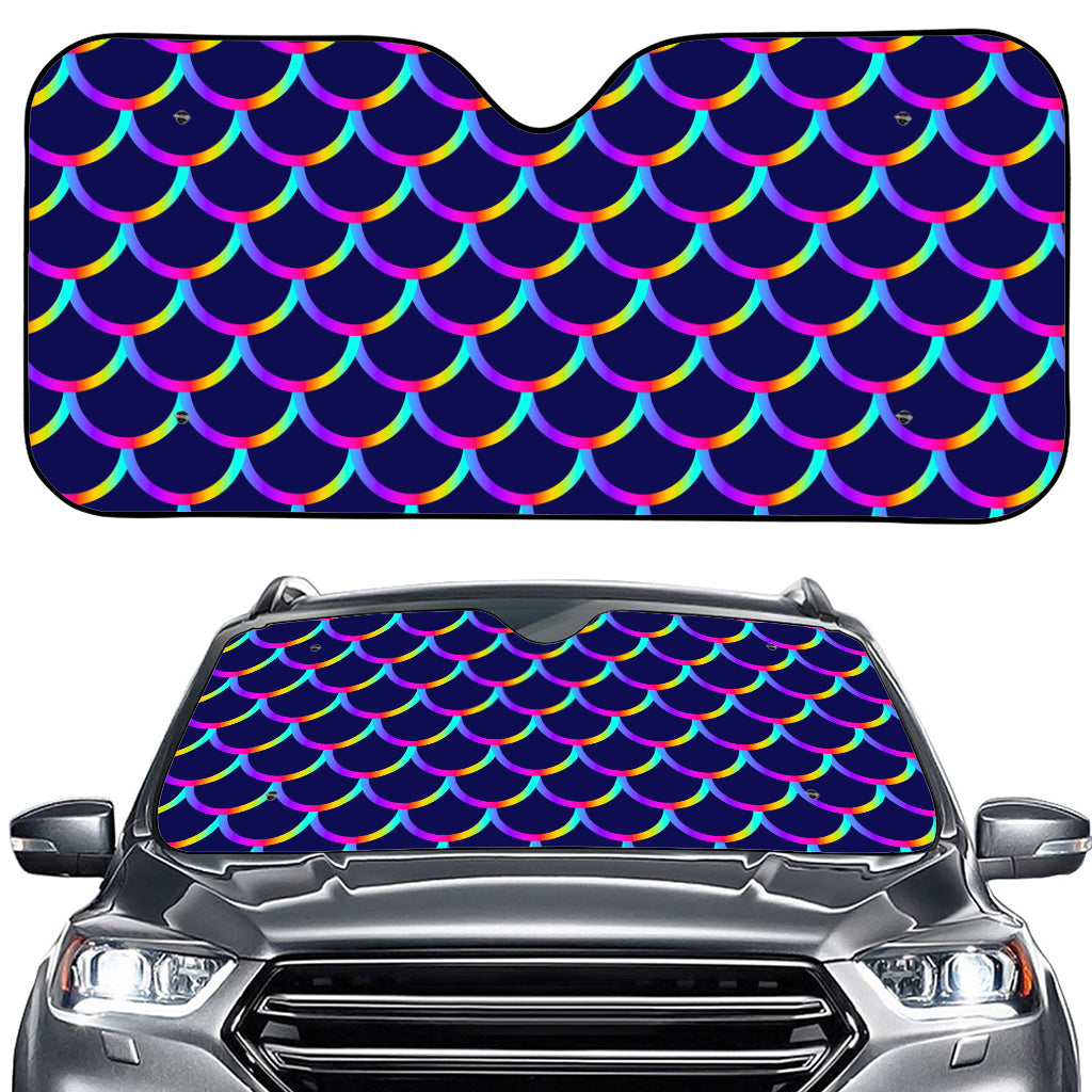 Mermaid Scales Pattern Print Car Windshield Sun Shade