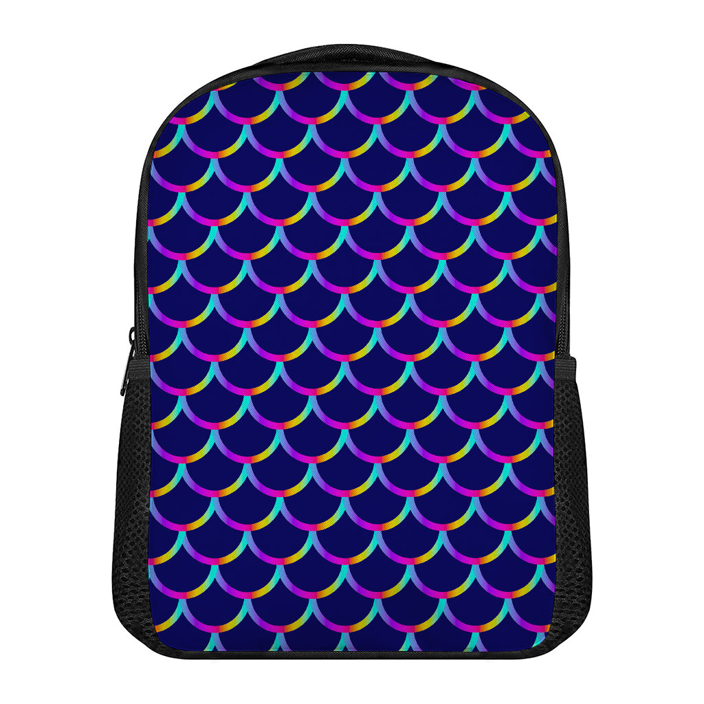 Mermaid Scales Pattern Print Casual Backpack