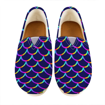 Mermaid Scales Pattern Print Casual Shoes