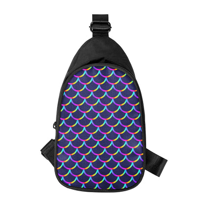 Mermaid Scales Pattern Print Chest Bag