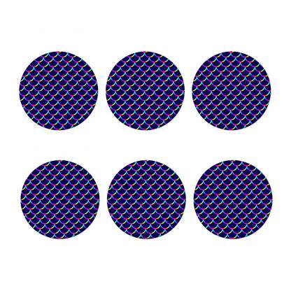 Mermaid Scales Pattern Print Coaster Set