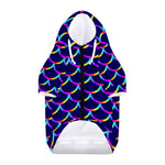 Mermaid Scales Pattern Print Dog Zip Up Hoodie
