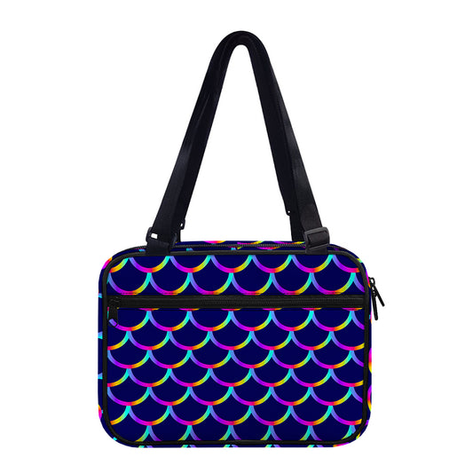 Mermaid Scales Pattern Print Double Strap Bible Bag