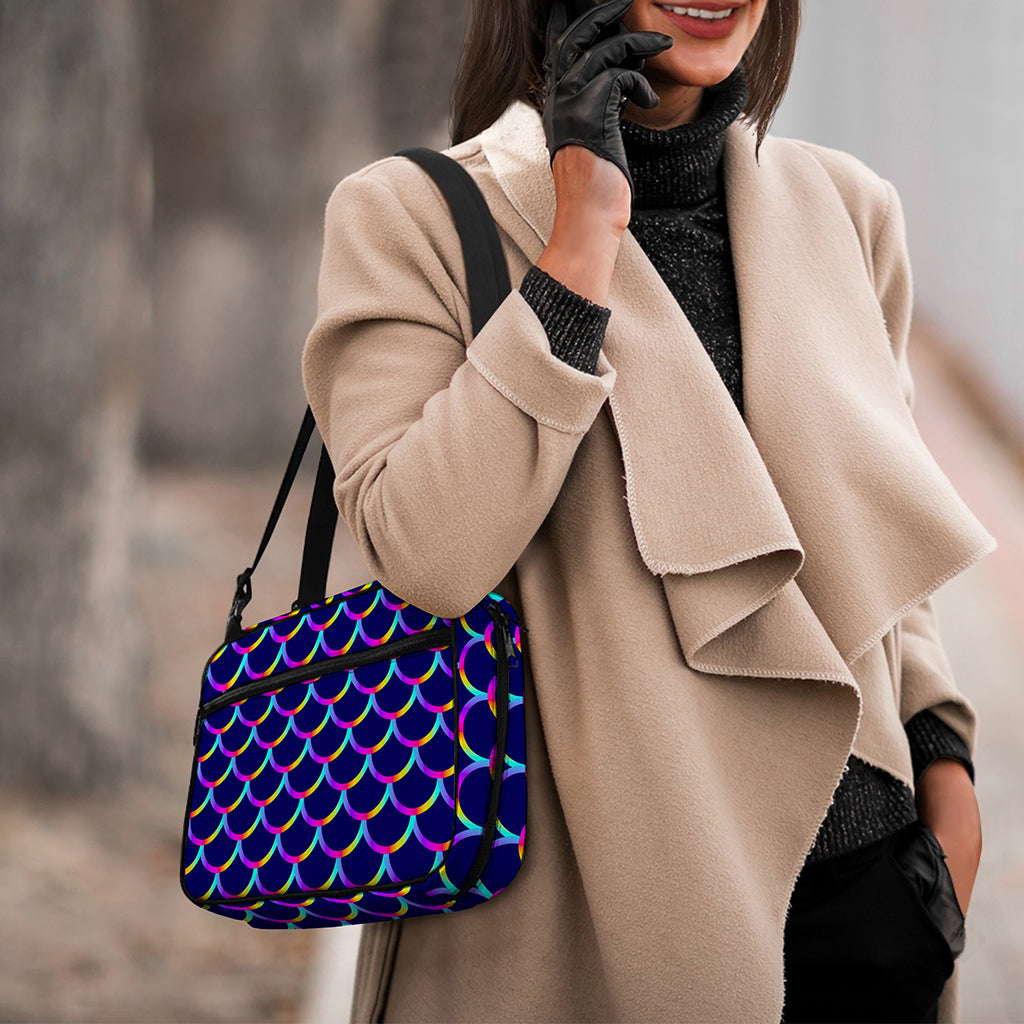 Mermaid Scales Pattern Print Double Strap Bible Bag