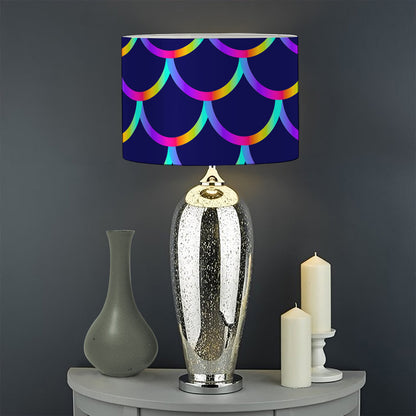 Mermaid Scales Pattern Print Drum Lamp Shade