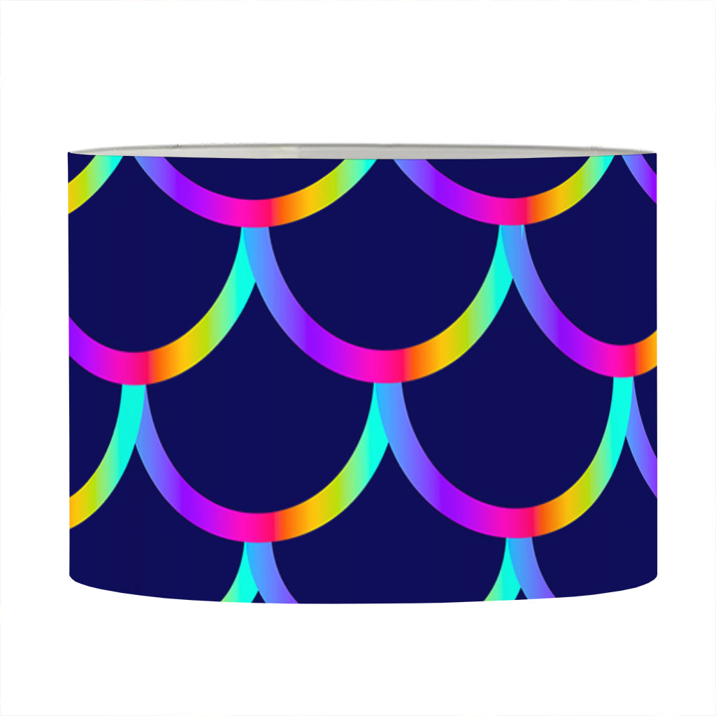 Mermaid Scales Pattern Print Drum Lamp Shade