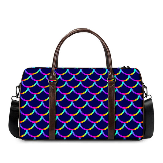 Mermaid Scales Pattern Print Duffle Bag
