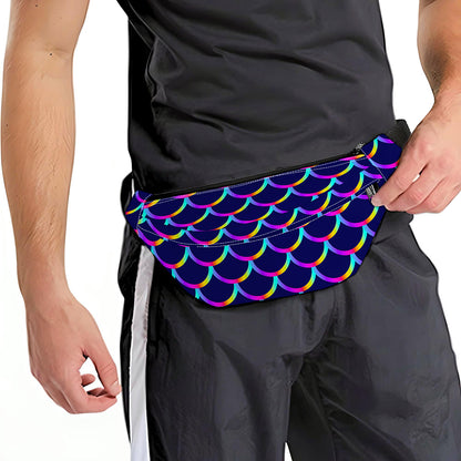 Mermaid Scales Pattern Print Fanny Pack