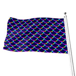 Mermaid Scales Pattern Print Flag