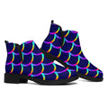 Mermaid Scales Pattern Print Flat Ankle Boots