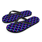 Mermaid Scales Pattern Print Flip Flops